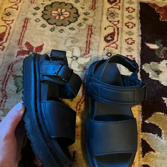Dr. Martens Black Voss Sandals - Picture 2 of 6